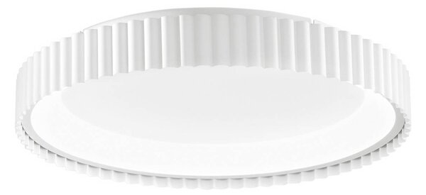 Stropné LED svetlo Niike, biele, Ø 40 cm, kov,, Biela / opálová, Obývacia izba / jedáleň, kov, Moderný, Závesné svietidlo