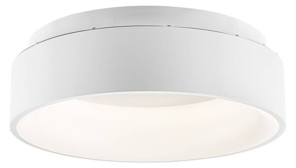 Stropné LED svetlo Noah, biele, Ø 45 cm, kov,, Biela / opálová, Obývacia izba / jedáleň, Hliník, Moderný, Závesné svietidlo