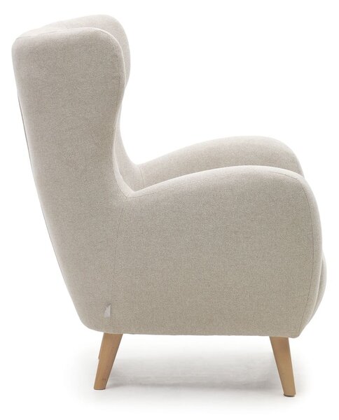 Béžové kreslo ušiak Patio – Kave Home