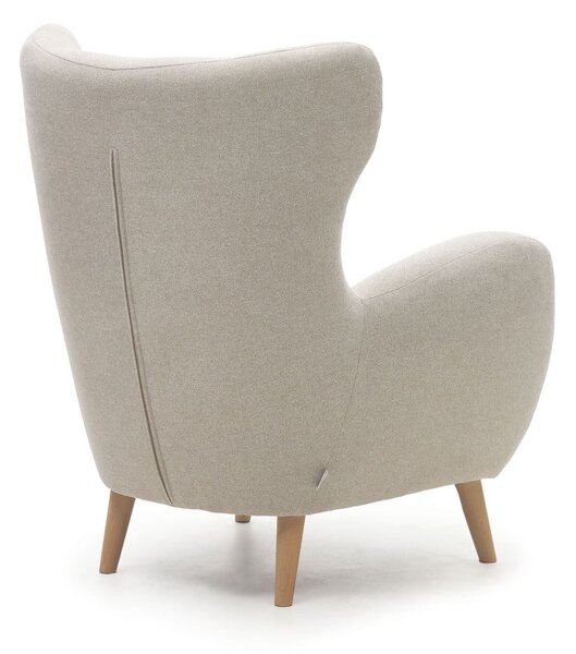 Béžové kreslo ušiak Patio – Kave Home