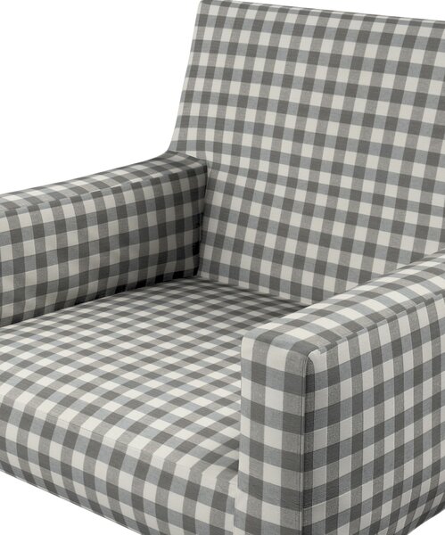 Návlek na stoličku s opierkami Nils farba produktu sivá látka vzorované
