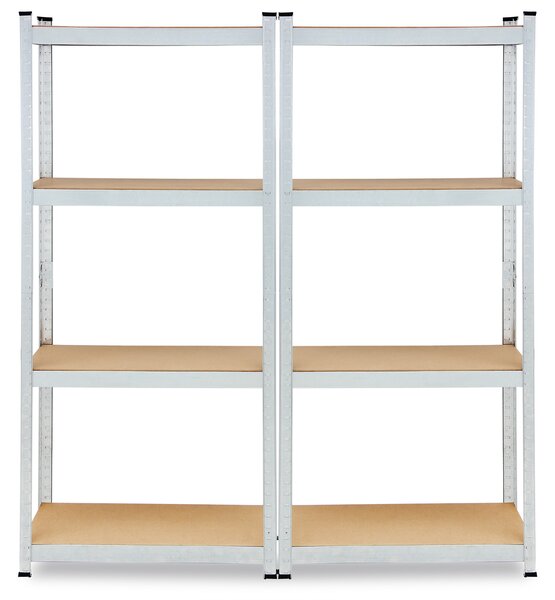Regál 160x90x40 cm - strieborný
