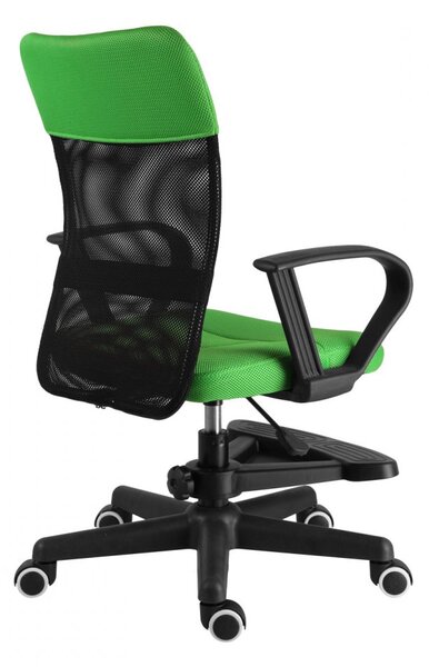 Detská stolička Neoseat MONKEY s podnožou — látka, čierna / zelená