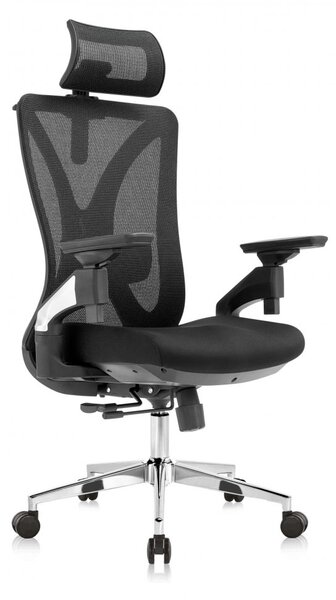 Kancelárska ergonomická stolička Neoseat STEVEN — čierna, nosnosť 150 kg
