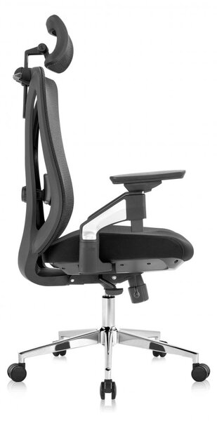 Kancelárska ergonomická stolička Neoseat STEVEN — čierna, nosnosť 150 kg