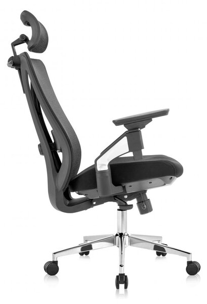 Kancelárska ergonomická stolička Neoseat STEVEN — čierna, nosnosť 150 kg