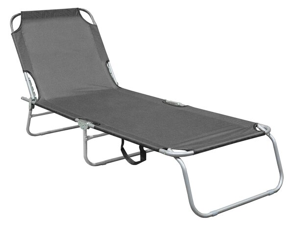 Aga Záhradné polohovacie lehátko MR4255 Sivé