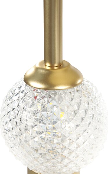Závesná lampa zlatá kov železo sklenené tienidlá integrované LED svetlá okrúhly tvar moderné glamour osvetlenie