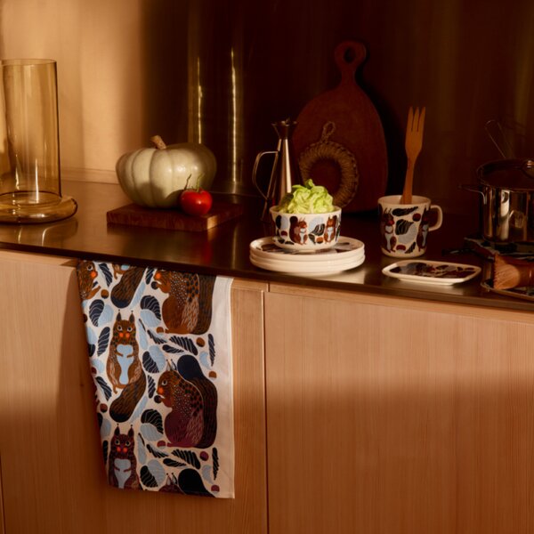 Marimekko Hrnček Oiva Kurre 0,25l, hnedo-modrý
