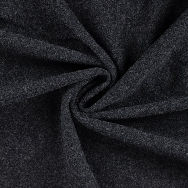 Metráž Funkčný fleece 100% Merino vlna 280g - Sivá antracitová