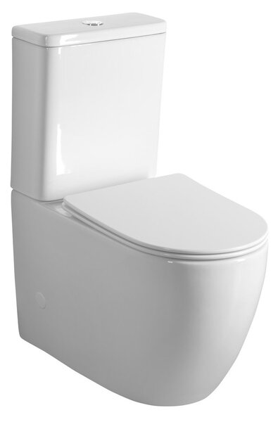 Sapho Sapho, INFINITY RIMLESS WC kombi misa s nádržkou, spodný/zadný odpad, biela, PC105WR