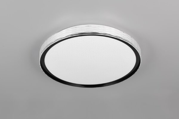 TRIO Reality R64811102 VARDA stropné svietidlo D390mm SMD LED 24W/2500lm 2700-6500K čierna, diaľkový ovládač, starlight efekt