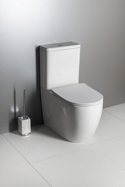 Sapho Sapho, INFINITY RIMLESS WC kombi misa s nádržkou, spodný/zadný odpad, biela, PC105WR