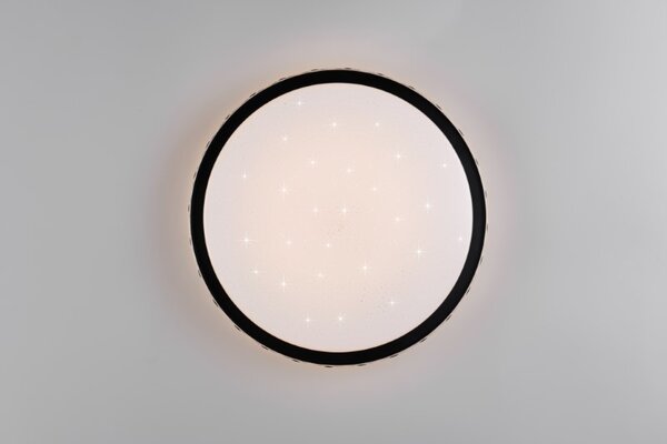 TRIO Reality R64811102 VARDA stropné svietidlo D390mm SMD LED 24W/2500lm 2700-6500K čierna, diaľkový ovládač, starlight efekt