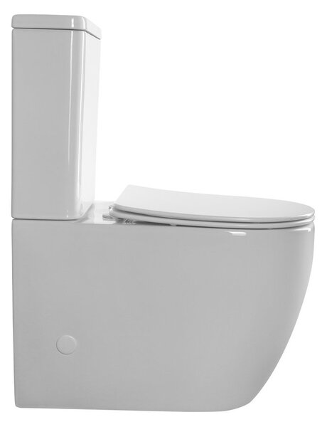 Sapho Sapho, INFINITY RIMLESS WC kombi misa s nádržkou, spodný/zadný odpad, biela, PC105WR
