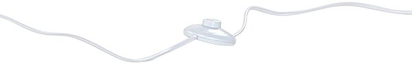 Stojaca lampa biela kov zmes bavlny a polyesteru 149 cm statívový podstavec látkové tienidlo kábel moderný retro dizajn obývačka spálňa