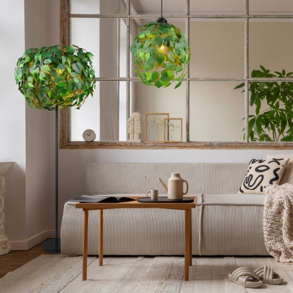 TRIO Reality R40463015 LEAvY stojacia lampa v1800mm 3xE14 čierna matná