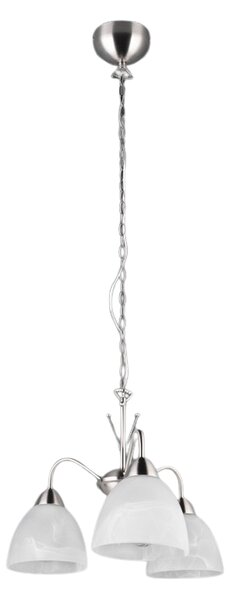 TRIO Reality R31053007 DOBBY závesné svietidlo D430mm 3xE27 nikel matný, alabastrová