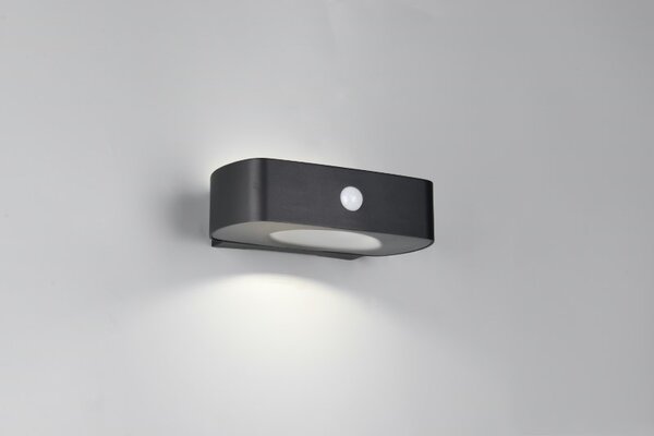 TRIO Reality R23336202 BILBAO solárne nástenné svietidlo so senzorom SMD LED 6W/700lm 4000K IP44 čierna, hybrid