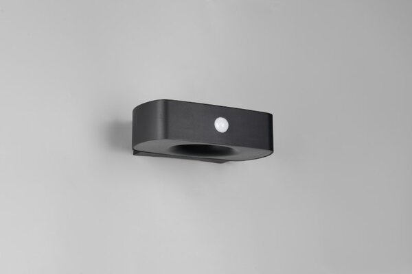 TRIO Reality R23336202 BILBAO solárne nástenné svietidlo so senzorom SMD LED 6W/700lm 4000K IP44 čierna, hybrid