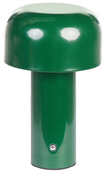 Stolná lampa zelená železo s dotykovým vypínačom nabíjanie cez USB kábel bezdrôtová moderný štýl interiér exteriér