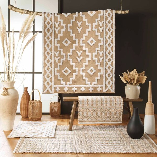 Béžový koberec s prímesou juty 60x90 cm Medine – douceur d'intérieur