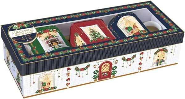 FEDORA Home Set pre 2 osoby - porcelánový hrnček s dózou na čaj, 350 ml, Coffee Mania Festive Avenue