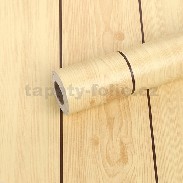 Samolepiace tapety 45 cm x 10 m IMPOL TRADE 9316, smrekové dosky, Samolepiace tapety