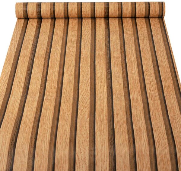 Samolepiace tapety 45 cm x 10 m IMPOL TRADE 9341, drevené lamely hnedé, Samolepiace tapety
