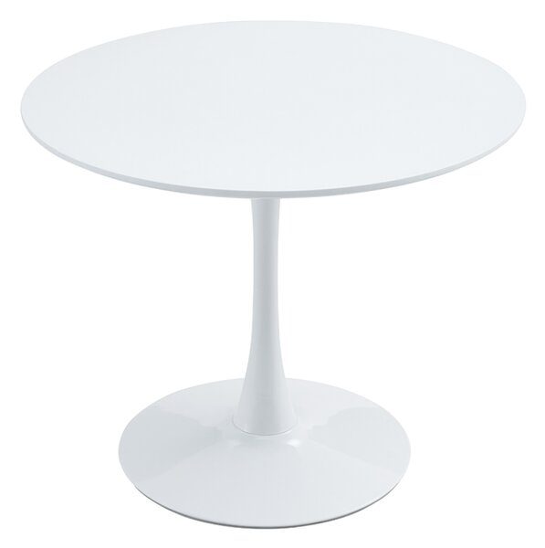 Kondela Jedálenský stôl, okrúhly, biela matná, priemer 80 cm, REVENTON NEW