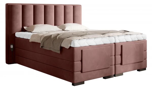 Zltahala.sk Kontinentálna posteľ VENETA boxspring s elektrickým polohovaním 200X180, horčicová (nube 45)