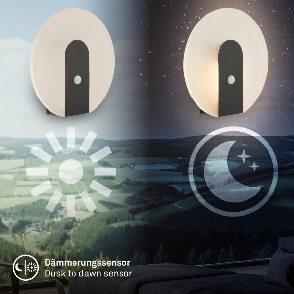 Briloner 3889015 - LED nabíjacie nástenné svietidlo so senzorom TARO LED/2,5W/5V 1800 mAh čierne