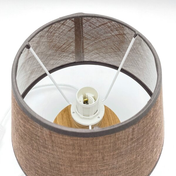 Brilagi - LED Stolná lampa ANTHONY 1xE14/40W/230V dub/hnedá