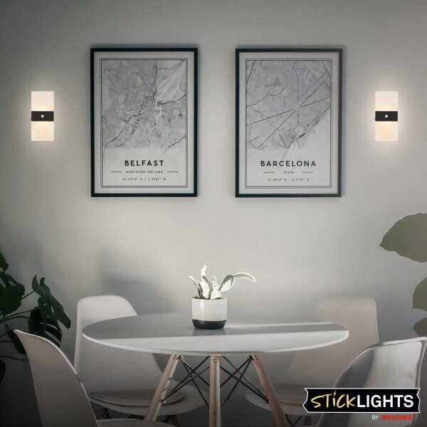 Briloner 3888015 - LED dobíjateľné nástenné svietidlo so senzorom AURA LED/2,5W/5V 1800 mAh čierne