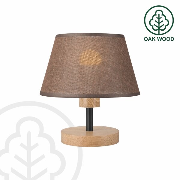 Brilagi - LED Stolná lampa ANTHONY 1xE14/40W/230V dub/hnedá