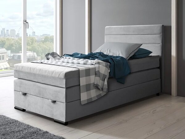 Zltahala.sk Kontinentálna boxspring posteľ LORA 200x120, sivá (mono 244)