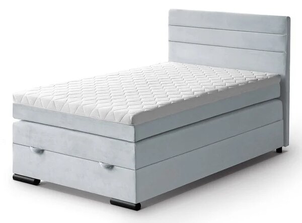 Zltahala.sk Kontinentálna boxspring posteľ LORA 200x120, strieborná (mono 243)