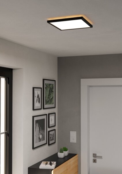 Eglo 901442-LED Kúpeľňové stropné svietidlo ROVITO 13,4W/230V 29x29cm IP44 čierna