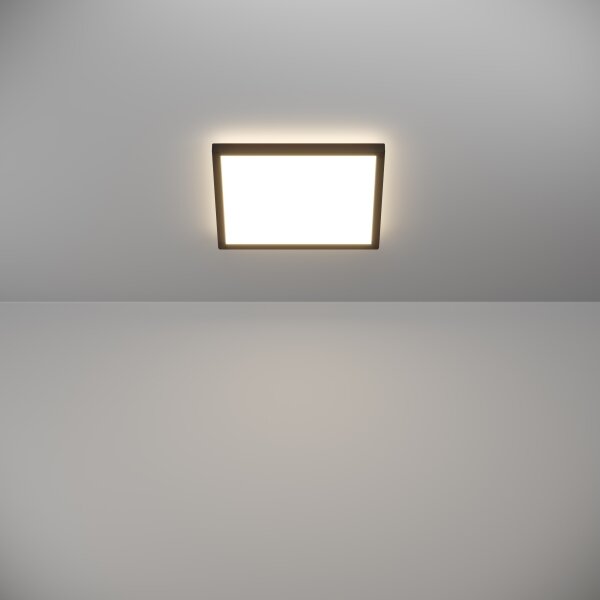 Eglo 901442-LED Kúpeľňové stropné svietidlo ROVITO 13,4W/230V 29x29cm IP44 čierna