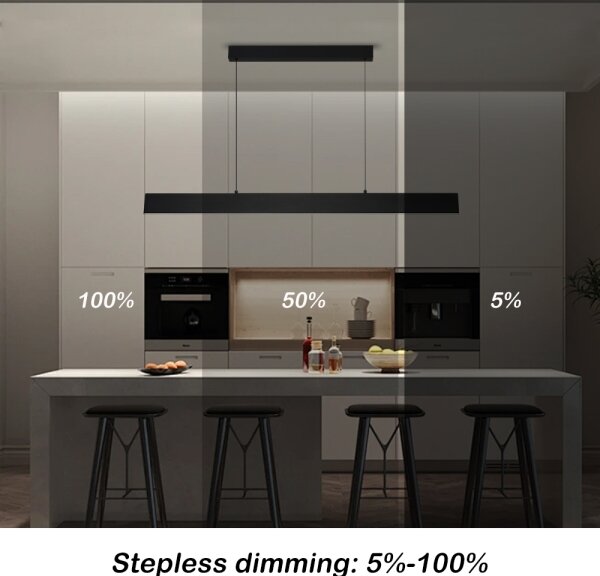 Brilagi - LED Stmiev. luster na lanku SLIMLINE LED/40W/230V 3000-6000K čierna + DO