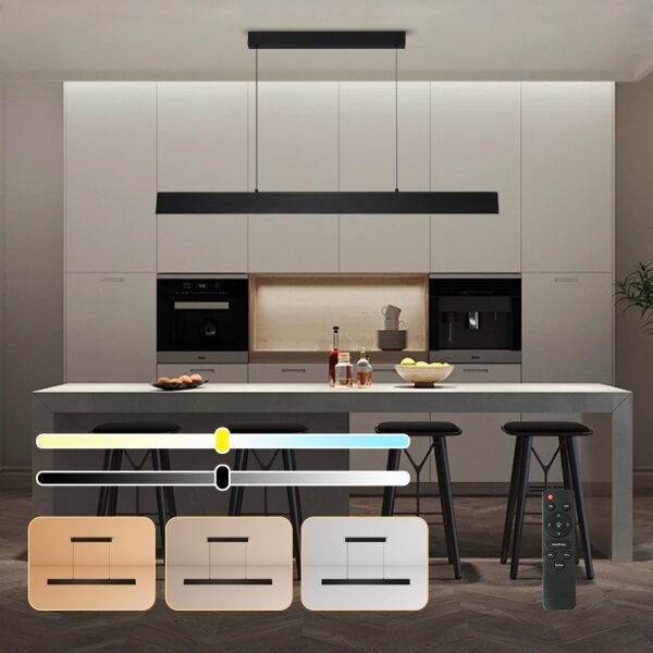 Brilagi - LED Stmiev. luster na lanku SLIMLINE LED/40W/230V 3000-6000K čierna + DO