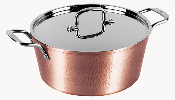 Nepriľnavý hrniec's pokrievkou Hammered Copper
