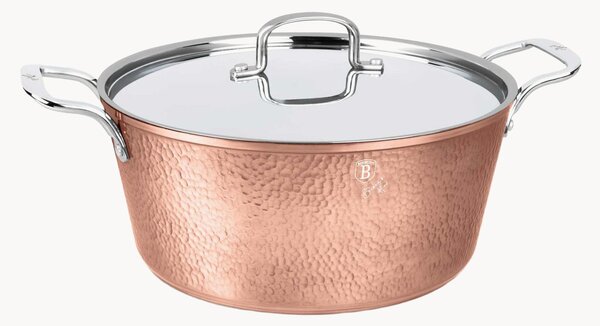 Nepriľnavý hrniec's pokrievkou Hammered Copper