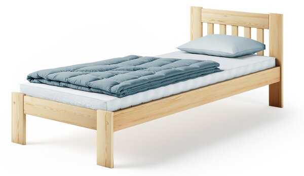Jednolôžková drevená posteľ 80x200 LK02 A - borovica