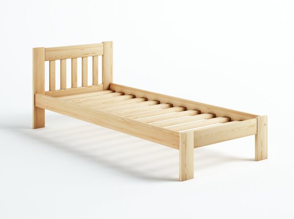Jednolôžková drevená posteľ 80x200 LK02 A - borovica