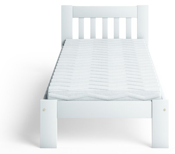 Jednolôžková drevená posteľ 80x200 LK02 A - biela
