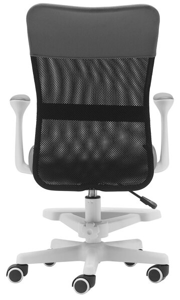 Detská stolička Neoseat MONKEY WHITE s podnožou — látka, biela / svetlo sivá