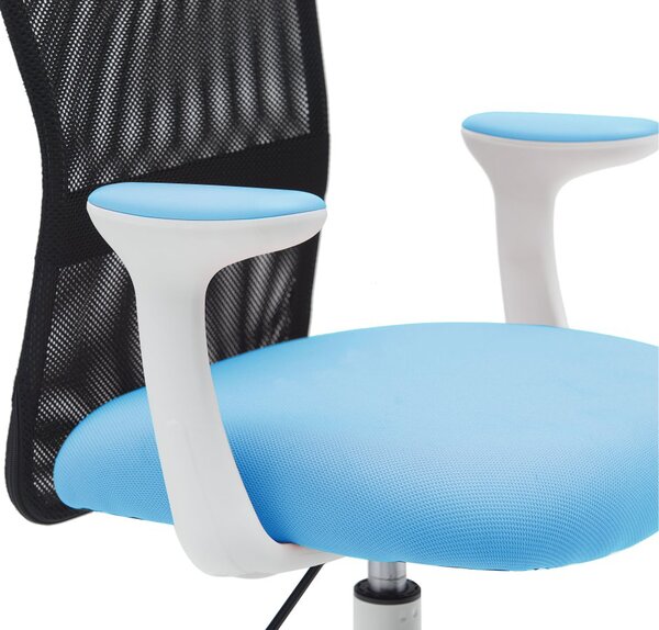 Detská stolička Neoseat MONKEY WHITE s podnožou — látka, biela / svetlo modrá