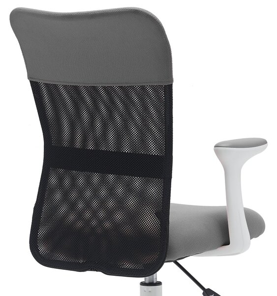 Detská stolička Neoseat MONKEY WHITE s podnožou — látka, biela / svetlo sivá