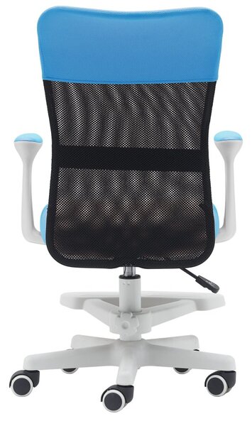 Detská stolička Neoseat MONKEY WHITE s podnožou — látka, biela / svetlo modrá